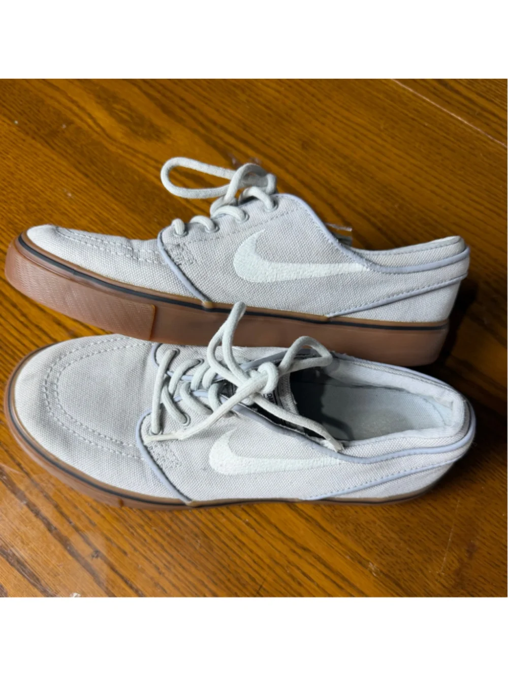Nike SB Stefan Janoski Wolf Grey Gum Canvas Skater Shoes 2010s Sneaker M4.5/W6